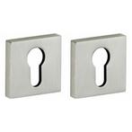 Set van twee PC-plaatjes Bauhaus verdekt mat nikkel ongelakt, Doe-het-zelf en Verbouw, Verzenden, Nieuw