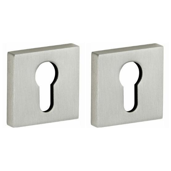 Set van twee PC-plaatjes Bauhaus verdekt mat nikkel ongelakt, Doe-het-zelf en Verbouw, Hang- en Sluitwerk, Verzenden
