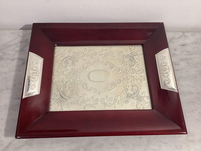 Dienblad - Hout, Zilver - centrum van de tafel, Antiek en Kunst, Antiek | Goud en Zilver