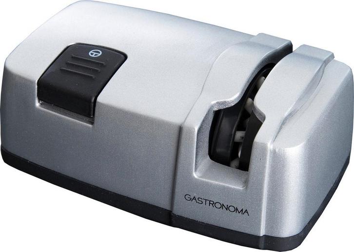 Messenslijper elektrisch - Aanzetstaal - Zilver - Gastronoma, Huis en Inrichting, Keuken | Keukenbenodigdheden, Zo goed als nieuw