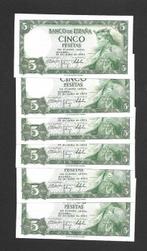 Spanje. - 16 x 5 Pesetas - 1954 - Consecutive - Pick 146