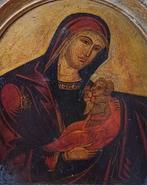 Scuola Veneto - Cretese (XVII) - La Madonna del latte, Antiek en Kunst