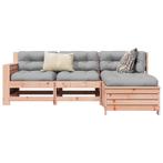 vidaXL 4-delige Loungeset massief douglas vurenhout, Verzenden, Nieuw, Loungeset
