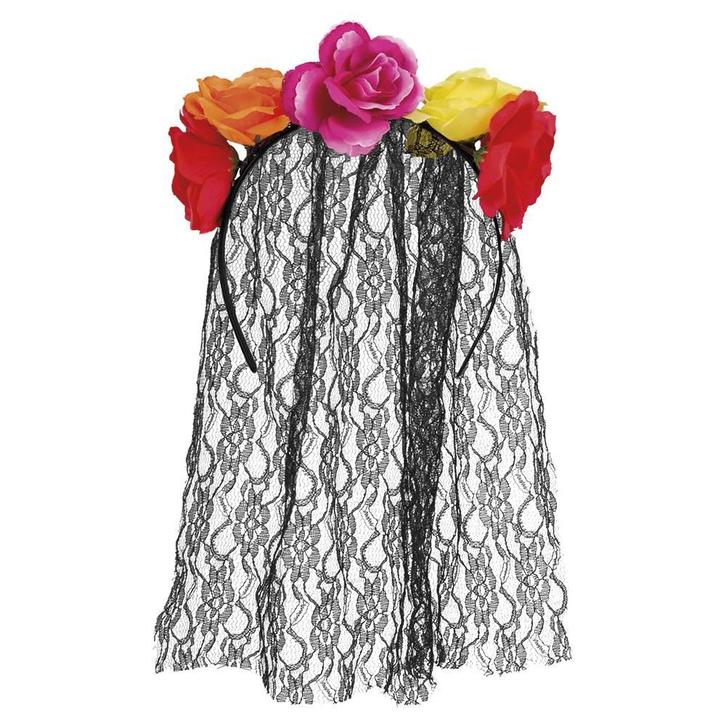 Tiara La Madrina kroon (Dia de los Muertos / Day of the, Hobby en Vrije tijd, Feestartikelen, Nieuw, Verzenden