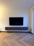 Japandi Tv meubel walnoot wandmeubel zwevend tv meubel hout, Japandi, Nieuw, Ophalen of Verzenden, 200 cm of meer