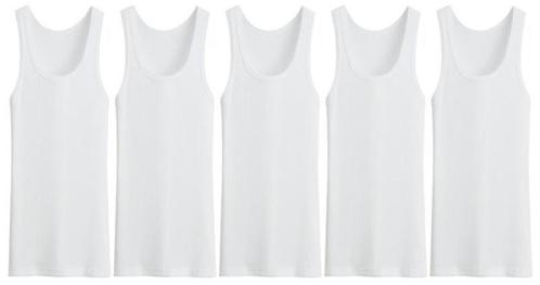 5 stuks Bonanza hemd - Regular - 100% katoen - wit, Kleding | Heren, Ondergoed, Verzenden