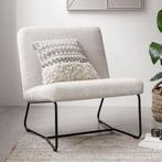 *WOONWINKEL* Must Living Zola Moderne Fauteuil Naturel Stof, Huis en Inrichting, Fauteuils, Verzenden, Nieuw, Stof