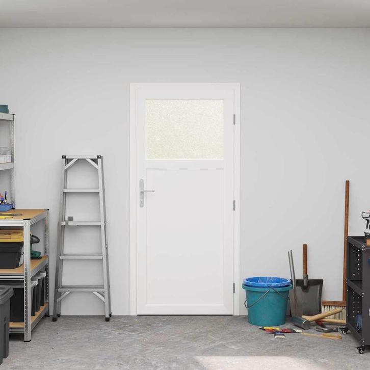 vidaXL Zij-ingangsdeur Antraciet PVC, Doe-het-zelf en Verbouw, Deuren en Horren, Nieuw, Verzenden