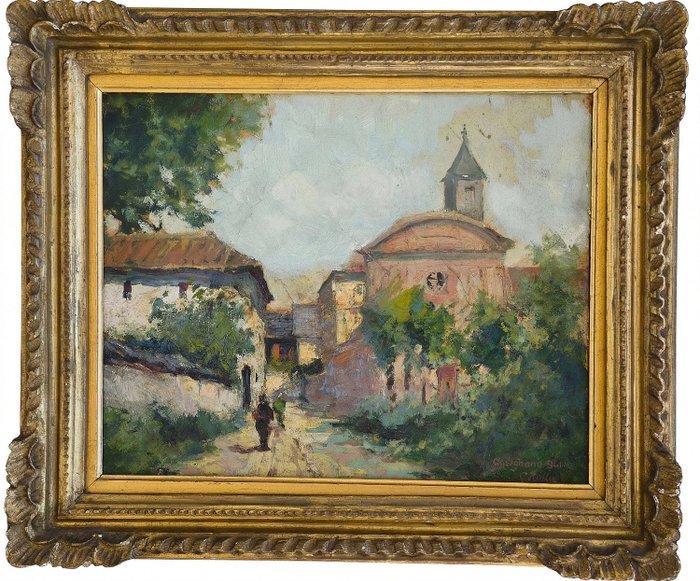 Adolfo Giuseppe Rolla (1899-1967) - Via di Carignano, 1941, Antiek en Kunst, Kunst | Schilderijen | Klassiek