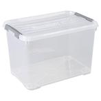 Curver Handy+ opbergbox 65 liter transparant met clipdeksel, Huis en Inrichting, 40 liter of meer, Ophalen of Verzenden, Nieuw