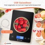 Lekro Digitale Precisie Keukenweegschaal, USB Oplaadbaar,, Ophalen of Verzenden, Zo goed als nieuw