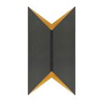 Moderne wandlamp Zwart / Goud | Triangle | Up en Down light, Huis en Inrichting, Lampen | Wandlampen, Ophalen of Verzenden, Nieuw