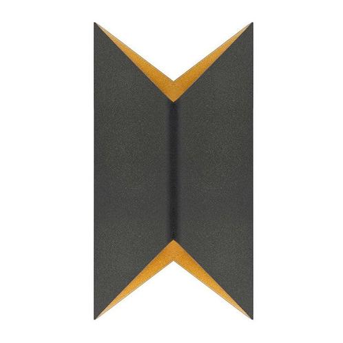Moderne wandlamp Zwart / Goud | Triangle | Up en Down light, Huis en Inrichting, Lampen | Wandlampen, Nieuw, Metaal, Ophalen of Verzenden