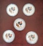 Australië. 50 Cent 2017 Coloured Rooster, 5 x 1/2 Oz