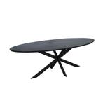 *WOONWINKEL* Starfurn Ferris Ovale Eettafel Zwart Eiken 240, Huis en Inrichting, Verzenden, Nieuw