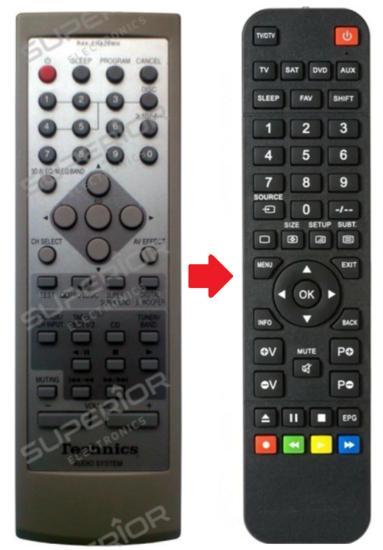 Technics / Panasonic RAK-EHA28WH afstandsbediening, Audio, Tv en Foto, Afstandsbedieningen, Verzenden