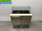 RVS Tecnodom Koelwerkbank Saladette 2 deuren 90,5 cm 230V, Ophalen of Verzenden, Gebruikt