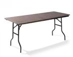 Diner Tafel Hout Recht | 183x76x76cm | Zwart-Hout, Verzenden, Nieuw in verpakking