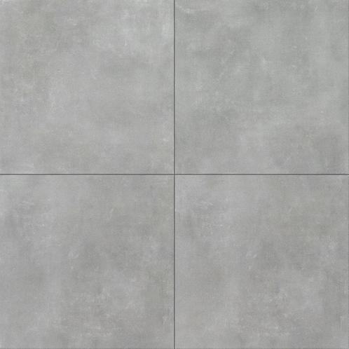 Vloertegel / wandtegel nessa grijs 60x60 gerectificeerd, Doe-het-zelf en Verbouw, Tegels, Vloertegels, Nieuw, 10 m² of meer, Keramiek