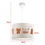 lux.pro Hanglamp voor kinderen 21x28 cm E27 wit met bosdierm, Kinderen en Baby's, Kinderkamer | Inrichting en Decoratie, Verzenden