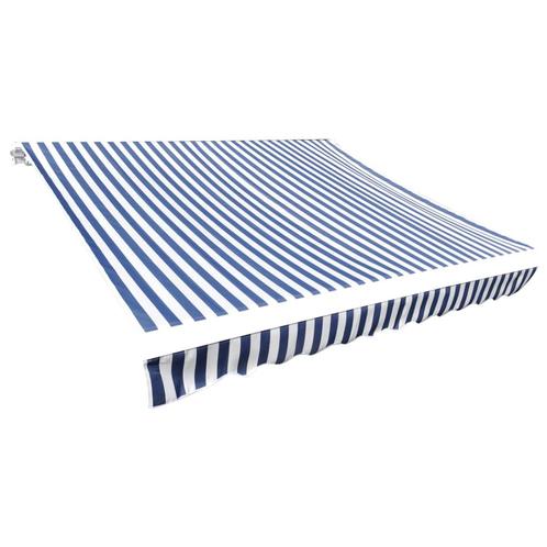 vidaXL Luifeldoek 450x300 cm canvas blauw en wit, Tuin en Terras, Zonneschermen, Nieuw, Verzenden