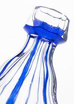 Meyrs Neffe Art Nouveau Faceted Cobalt Crystal Glass Vase