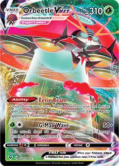 Orbeetle VMAX 021/185 Vivid Voltage, Hobby en Vrije tijd, Verzamelkaartspellen | Pokémon, Losse kaart, Nieuw, Foil, Ophalen of Verzenden