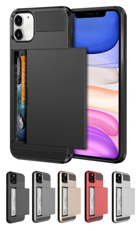 iPhone 11 Slide Armor Hoesje Met Pashouder, Telecommunicatie, Mobiele telefoons | Hoesjes en Frontjes | Apple iPhone, Nieuw, Ophalen of Verzenden