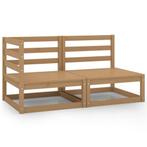 vidaXL 2-delige Loungeset massief grenenhout honingbruin, Verzenden, Nieuw, Loungeset