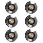 Grondspot LED Ø11 Rond RVS set (6-stuks) Tuinverlichting, Tuin en Terras, Buitenverlichting, Nieuw, Verzenden