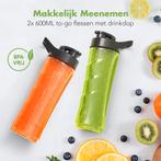 2dekans | KitchenBrothers Mini Blender - Smoothie Maker - 2, Ophalen of Verzenden, Zo goed als nieuw