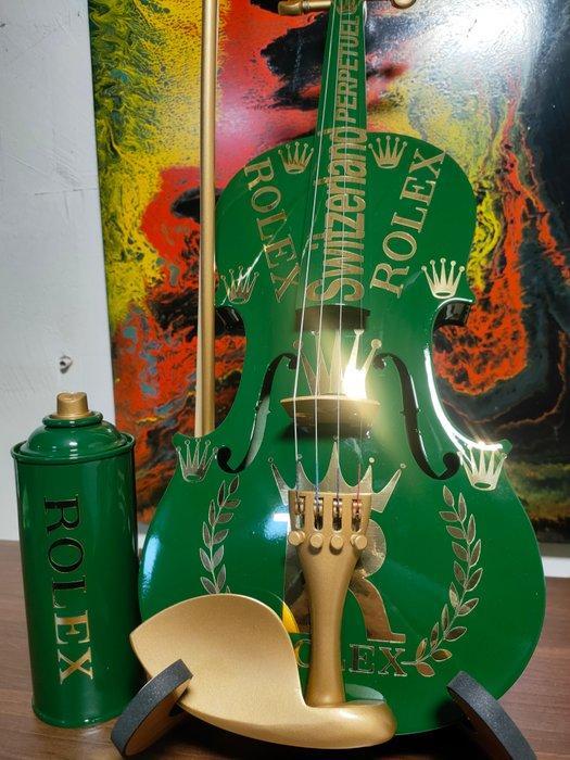 fp pop art - Rolex Violon et Capsule 60 cm luxury green, Antiek en Kunst, Kunst | Designobjecten