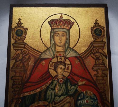 Icoon - wonderbaarlijk icoon van de Maagd Maria, Pantanassa,, Antiek en Kunst, Antiek | Boeken en Bijbels