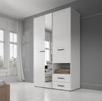 Kledingkast - Wit - 128x54x206 - Spiegel - Garderobekast, Huis en Inrichting, Kasten | Vitrinekasten, 100 tot 150 cm, Nieuw, Modern