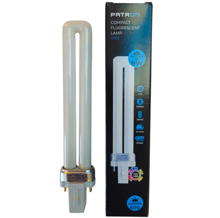Patron Spaarlamp 2-pins PL-S 9W/827/2P | G23, Huis en Inrichting, Lampen | Overige, Nieuw, Ophalen of Verzenden