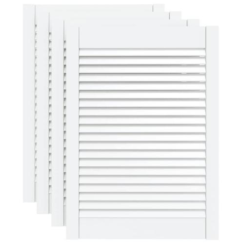 Lamellen Kastdeuren 69x49cm Wit - Retourdeal - 35% Korting!, Huis en Inrichting, Keuken | Keukenelementen, Minder dan 25 cm, Wit
