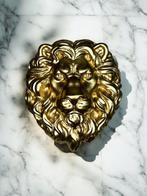 Reliëf, Golden Lion Wall Sculpture - 23 cm - beton, Gips -, Antiek en Kunst