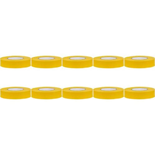 Voordeelpak Isolatietape 10 Pack - Yurga - Geel - 20mmx18m, Doe-het-zelf en Verbouw, Isolatie en Afdichting, Nieuw, Overige materialen