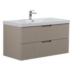 Badkamermeubel Set Thermis 100cm Crème Badmeubel, Verzenden, Nieuw, Wastafelkast