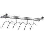 Intersteel garderobe 1 meter met 6 kledinghangers rvs, Verzenden, Nieuw