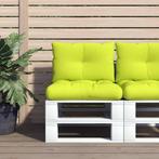 vidaXL Palletkussens 2 st stof felgroen, Verzenden, Nieuw, Groen