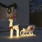 vidaXL Kerstdecoratie rendier en slee 100 LEDs koudwit, Diversen, Kerst, Verzenden, Nieuw