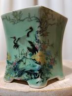 Bonsai schaal - 9,5x9,5x8,5cm - geglazuurd - Hoogte (boom):, Antiek en Kunst