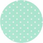 Rond Tafelzeil - Ø 140 cm - Stippen - Mintgroen/Wit