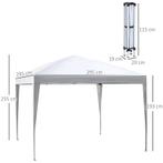 TRUUSK Outsunny Pavillon 2,95x2,95m Pop-Up Faltpavillon mit, Tuin en Terras, Verzenden, Nieuw