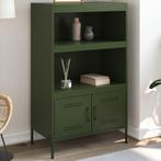 vidaXL buffetkast 68x39x113 cm staal olijfgroen, Huis en Inrichting, Kasten | Buffetkasten, Verzenden, 100 tot 150 cm, Nieuw, 50 tot 100 cm