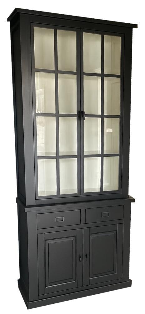 Buffetkast Soest zwart - wit met stalen deuren 100 x 240cm, Huis en Inrichting, Kasten | Buffetkasten, Ophalen of Verzenden