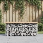 vidaXL Tuinbank Schanskorfontwerp 103x44x42 cm massief, Tuin en Terras, Tuinbanken, Verzenden, Nieuw, Hout