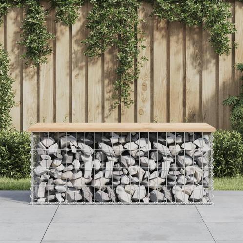 vidaXL Tuinbank Schanskorfontwerp 103x44x42 cm massief, Tuin en Terras, Tuinbanken, Nieuw, Hout, Verzenden