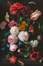 Canvas schilderij Still Life with Flowers in a Glass Vase -, Huis en Inrichting, Woonaccessoires | Schilderijen, Tekeningen en Foto's